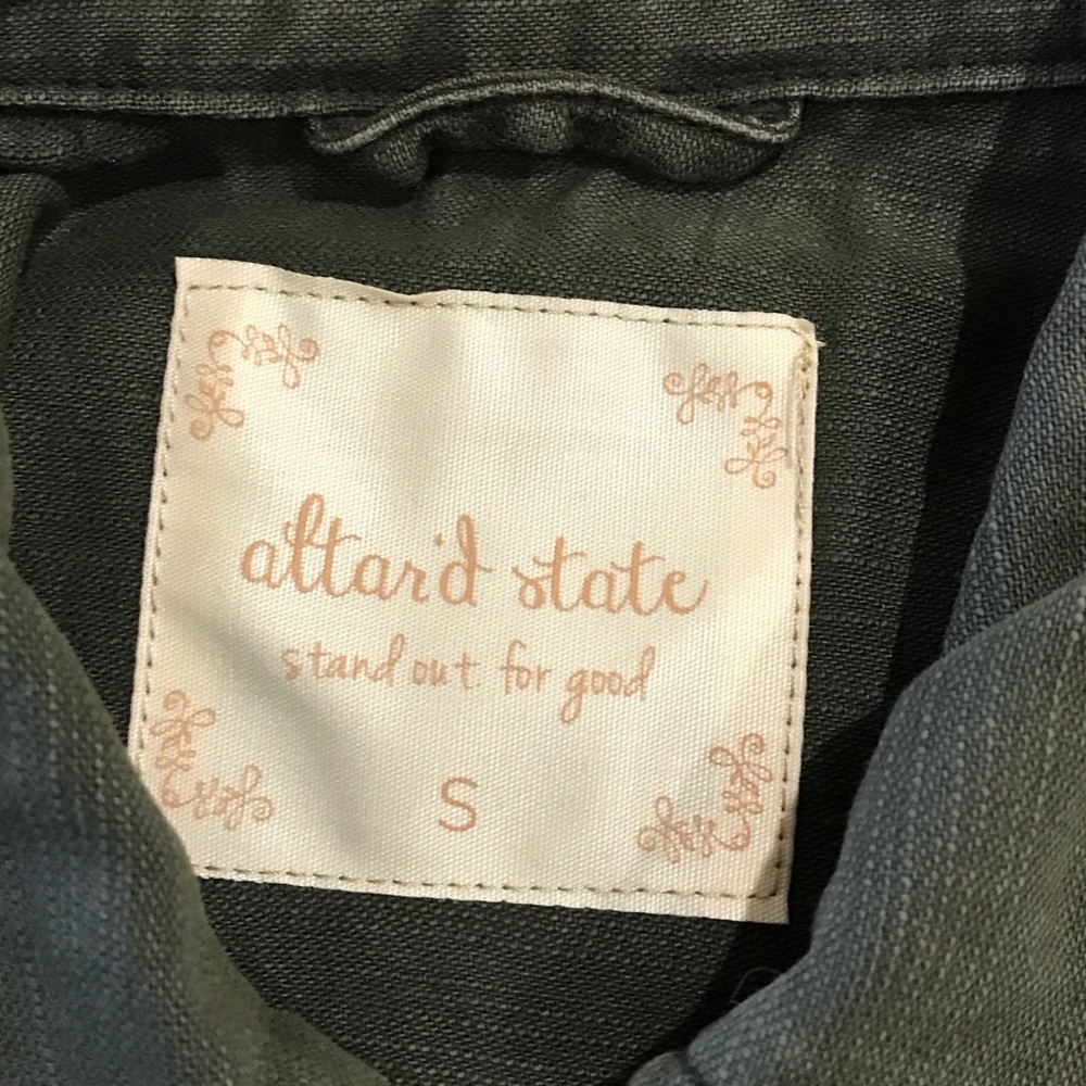 Altar'd State Dark Green Utility Jacket size small - Picture 2 of 9